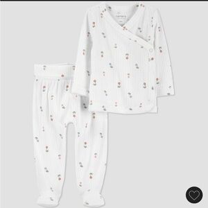 Carter's White and Ivory Floral Set